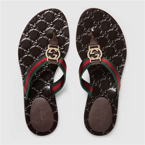 thongs gucci|gucci thong slides women.